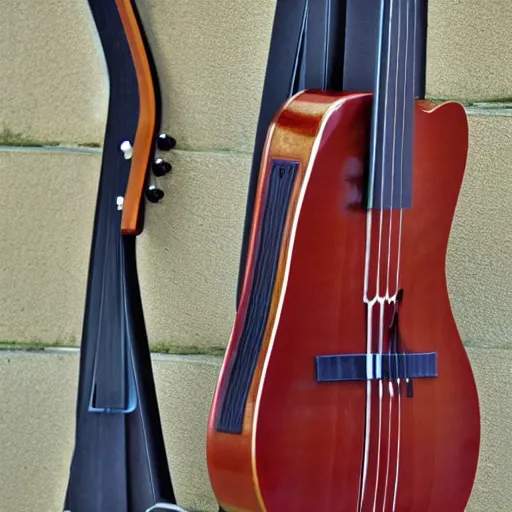 Image similar to guitar in cello shape