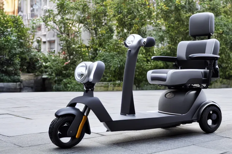 Prompt: a mobility scooter designed and produced by mercedes - benz