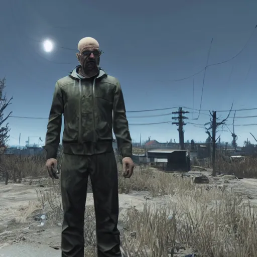 Prompt: walter white in fallout 4