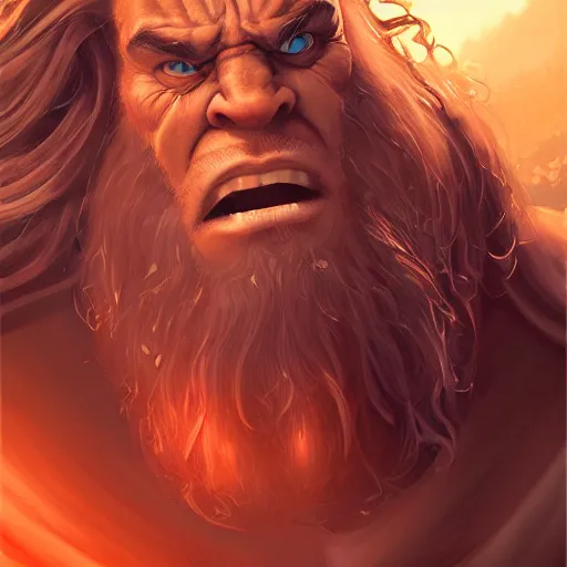 Image similar to clear portrait hulking herculean ogre jesus christ, background hyper detailed, character concept, full body, dynamic pose, glowing lights intricate, elegant, highly detailed, digital painting, artstation, concept art, sharp focus, illustration, van baarle lois and sanderson ruth