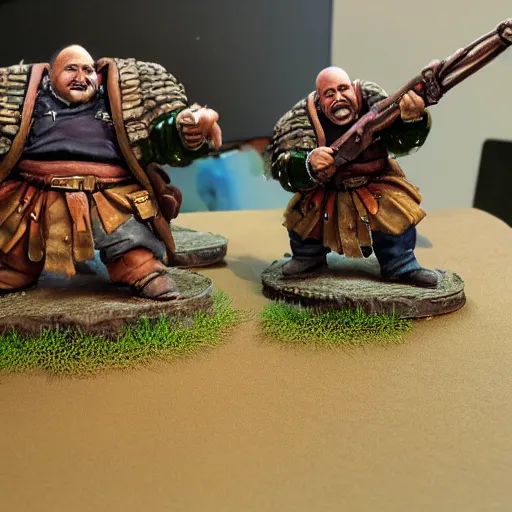 Image similar to danny devito painted wargaming miniature, higly detailed, 4 k