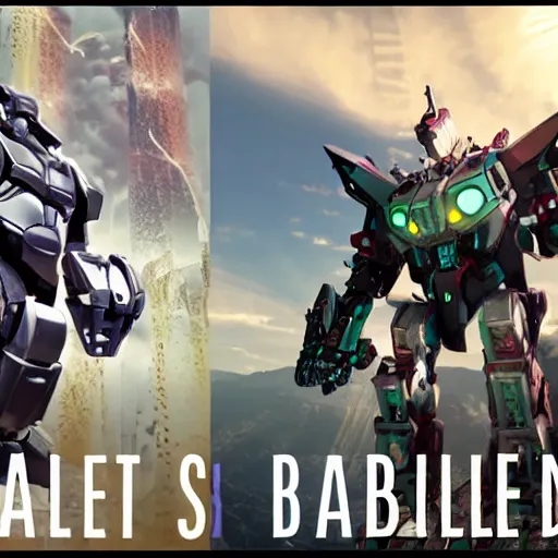 Image similar to DALL·E 2 versus Midjourney versus Stable Diffusion as three giant robots