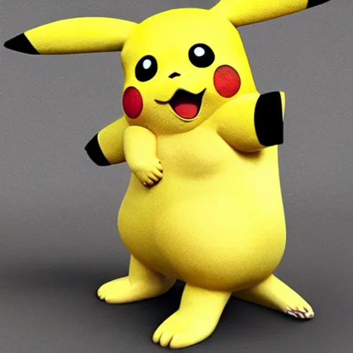 Image similar to pikachu extremely muscled, muscles, realistic, 4 k, photographic