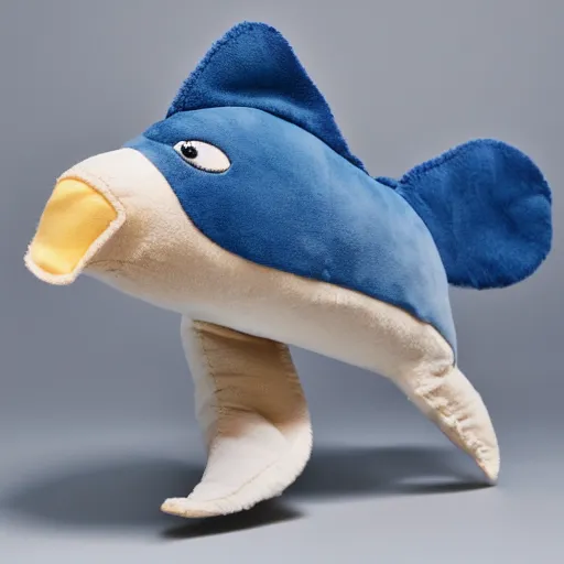 Image similar to A happy dolphin, plush doll, 8k