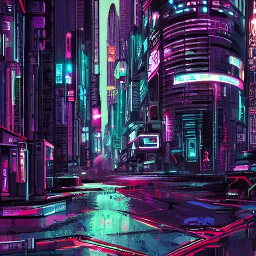 Image similar to artwork in the style of cyberpunk