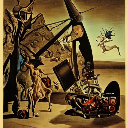 Image similar to lost chapter of dom quixote by salvador dali bunuel