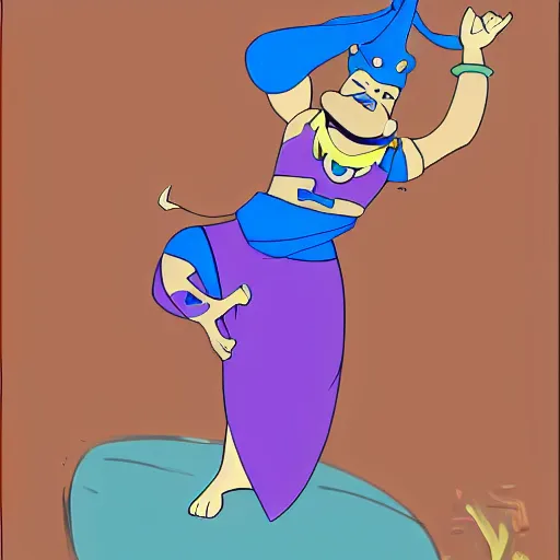 Image similar to I dream of Genie as a cartoon