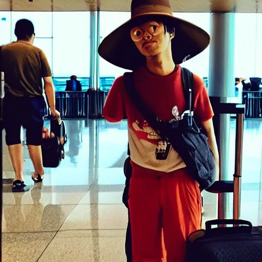 Image similar to “ luffy at a airport ”