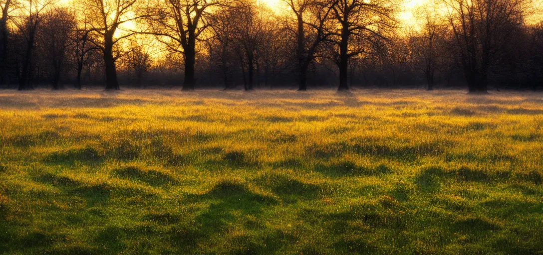 Prompt: diffused light in the meadows