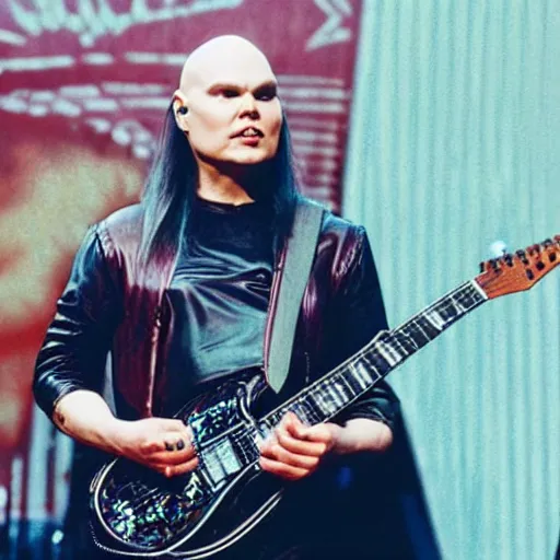 Prompt: Billy Corgan, mullet