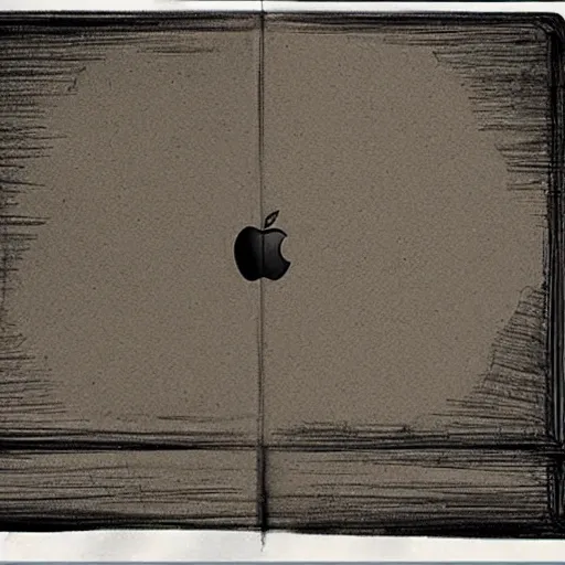 Image similar to early macbook designs by leonardo da vinci, sketch