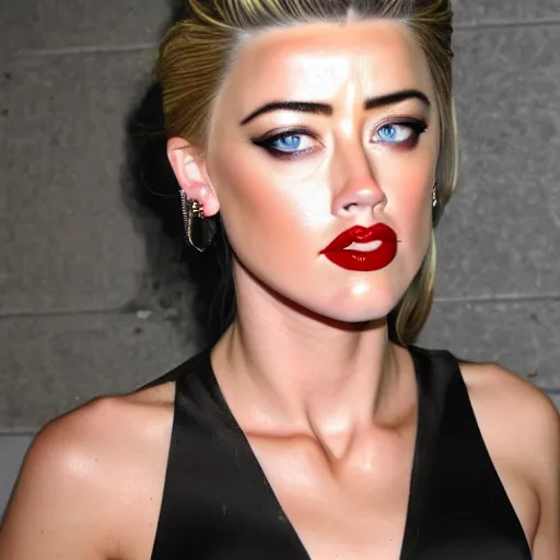 Image similar to a gourd shaped to look like the face of amber heard hybrid hybrid hybrid