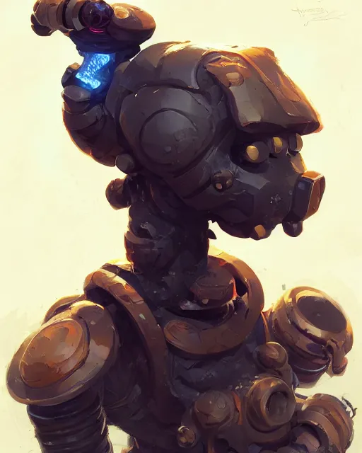 Image similar to a tiny creature with a huge power glove, bust shot, smooth, intricate, elegant, power aura, digital painting, artstation, concept art, sharp focus, illustration, art by justin gerard and josan gonzalez, high contrast