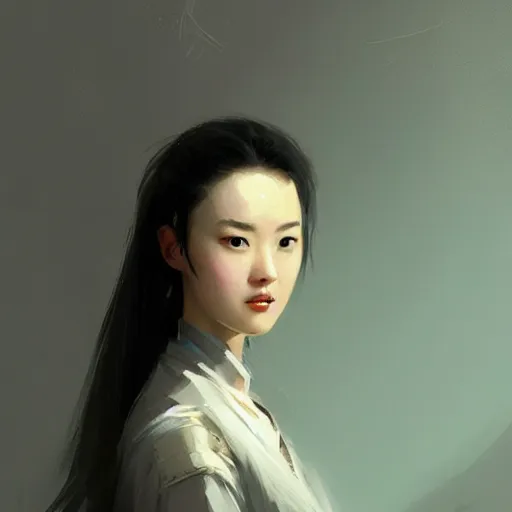 Realistic art of jiafei. Chinese woman in Chinese co