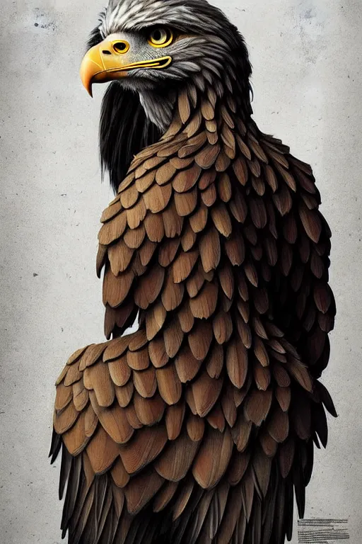 Image similar to epic professional digital art of female human - eagle hybrid animal, sitting and wearing human air force jumpsuit, humanoid feathered head, eagle beak, by reyna rochin, ignacio fernandez rios, leesha hannigan, wayne haag, artstation, cgsociety, epic, much wow, much detail, gorgeous, detailed, cinematic, masterpiece