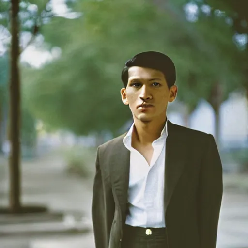 Image similar to outdoor portrait of jose rizal as a handsome young man in 2 0 2 0, 3 0 years old wearing stylish modern clothes, photo taken in 2 0 2 0, award winning photography, 3 5 mm f 1. 4 kodachrome