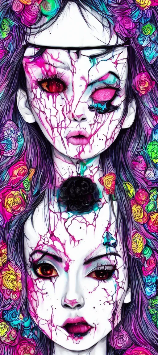 Image similar to multi level kawaii goth house, by harumi hironaka, aesthetic!!,