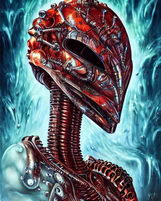 Prompt: fleshmetal cyborg ferrari, by antonio j. manzanedo, giger, alex grey, android jones, wayne barlowe, philippe druillet, raymond swanland, cyril rolando, josephine wall, harumi hironaka, trending on artstation