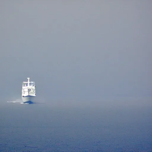 Image similar to maersk container ship, haze, telephoto zoom,