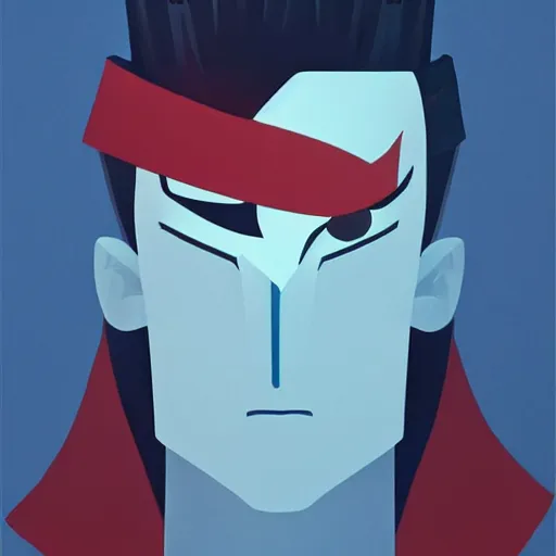 Image similar to face icon stylized minimalist samurai jack, loftis, cory behance hd by jesper ejsing, by rhads, makoto shinkai and lois van baarle, ilya kuvshinov, rossdraws global illumination