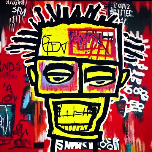 Image similar to sonny digital album cover basquiat style