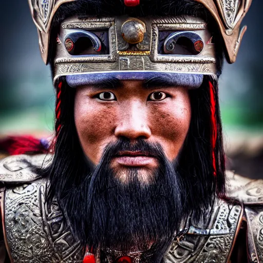 Image similar to tula the mongolian warrior plunderer from ancient lands of taran, highly detailed, ultrawide lens, photography award of the year 2 0 2 0