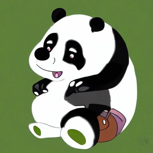 Image similar to cute anthro anime panda, digital art