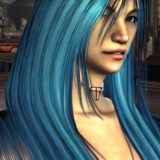 Prompt: a beautiful avatar hair from the second life video game : :