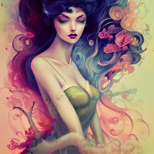 Prompt: a pinup by anna dittmann and olivia de berardinis.