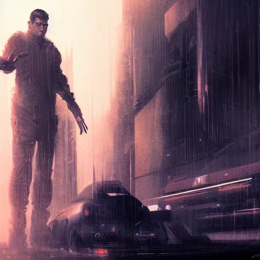 Image similar to bladerunner concept art, guweiz, graphic novel, 4 k uhd image