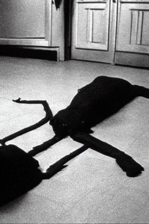 Image similar to thing sprawled on the floor from thing, by John Carpenter