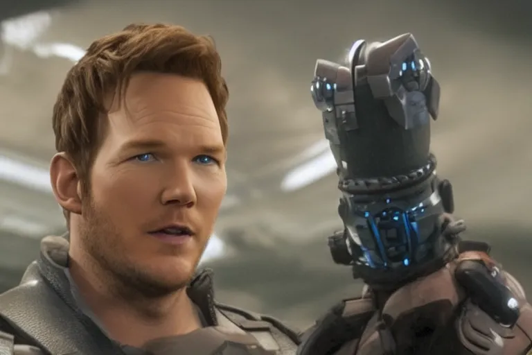 Image similar to live action film still of chris pratt as philip j. fry in the new sci - fi movie futurama