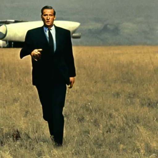 Image similar to roger o. thornhill from north by northwest