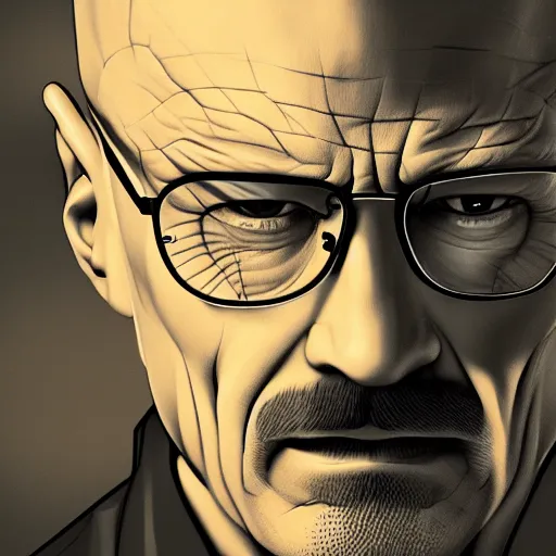 Image similar to Walter White is Batman, hyperdetailed, artstation, cgsociety, 8k