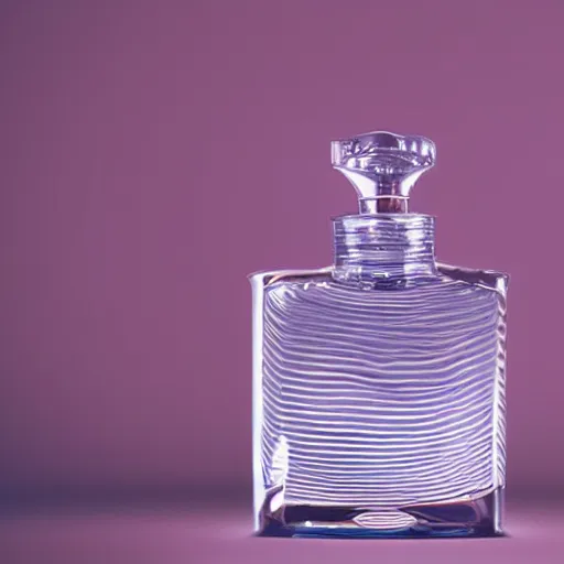 Image similar to perfume bottle surrounded cool blue ripples in water