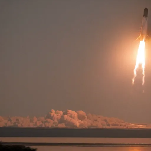 Image similar to spacex launching jesus christ cross