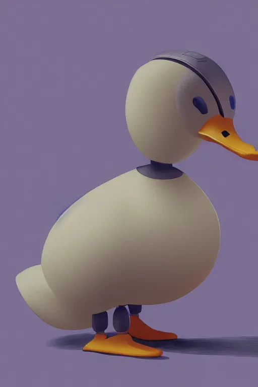 Image similar to robot duck concept, detailed, sharp focus, pastel, intricate, realistic, smooth, volumetric lighting, digital painting, by miyazaki