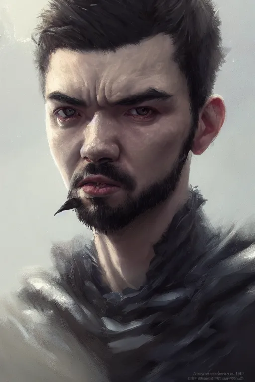 Prompt: A fancy portrait of jacksepticeye by Greg Rutkowski, Sung Choi, Mitchell Mohrhauser, Maciej Kuciara, Johnson Ting, Maxim Verehin, Peter Konig, shadow of the Colossus, 8k photorealistic, cinematic lighting, HD, high details, dramatic, dark atmosphere, trending on artstation