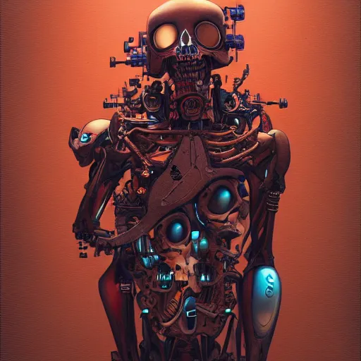 Prompt: hyper realistic photography of a anthropomorphic cyberpunk skeleton machine, in the style of Jin Kagetsu, James Jean and wlop, highly detailed, sharp focus, intricate concept art, digital painting, ambient lighting, 4k, artstation