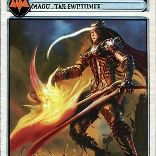 Prompt: magic the gathering trade card template