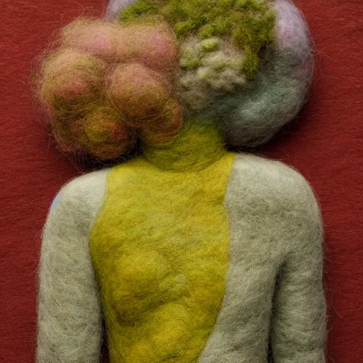 Image similar to meticulous by masaaki sasamoto, by romina ressia needle felting. a variety of shapes & textures. the land art is full of movement & energy, & the viewer can find new details with each look.