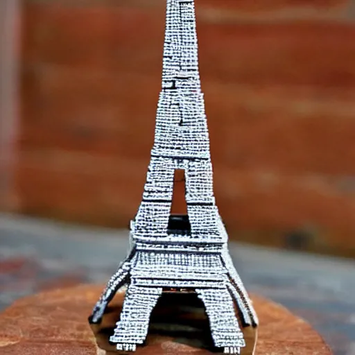 Prompt: Eiffel Tower but made of bricks