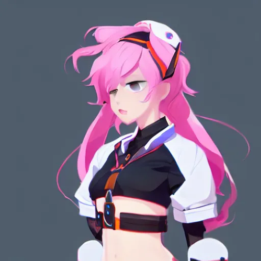 Prompt: a young girl with the appearance of pardofelis from honkai impact 3 rd, character design, 4 k