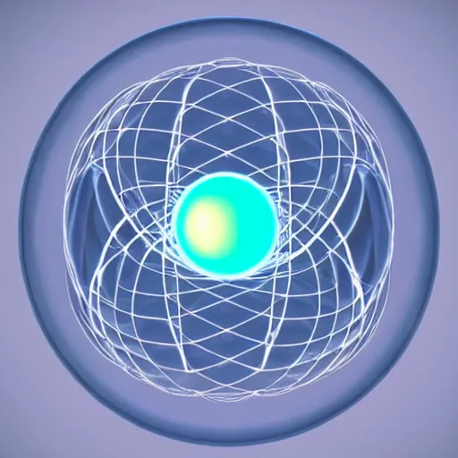 Image similar to realistic representation of an atom of helium