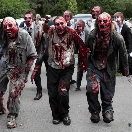 Image similar to zombies at a funeral