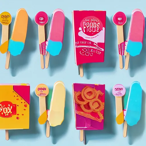 Image similar to yummy yummy popsicles product box design