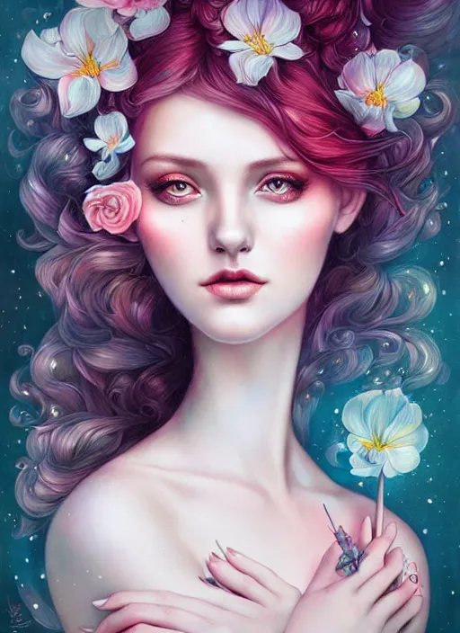 Image similar to a portrait of a pretty young lady by anna dittmann