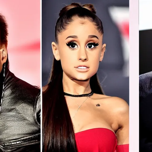 Prompt: ariana grande fights nicolas cage in ring