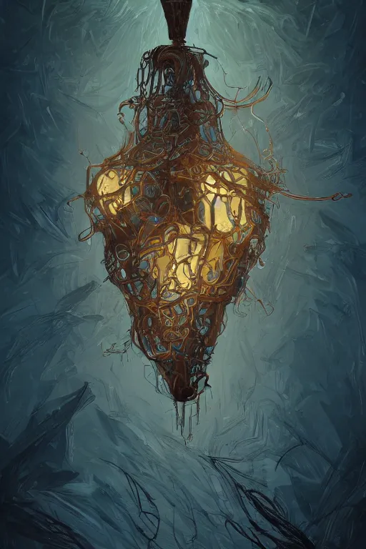 Image similar to portrait of windchime hundred-handed one brute physically accurate, moody dynamic lighting, very very intricate, very very elegant, highly detailed, digital painting, artstation, in the style of Rob Lefield and Dan Mumford , trending on artstation, digital art,surrealism ,macro,blueprint ,vaporwave ,