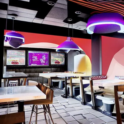 Image similar to taco bell restaurant on mars,